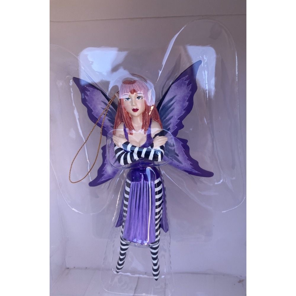 Amy Brown Fairy Divas Stubborn Ornament 87847 Attitude Diva Purple Winged Figure